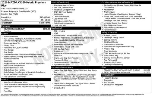 2026 Mazda CX-50 Premium Plus