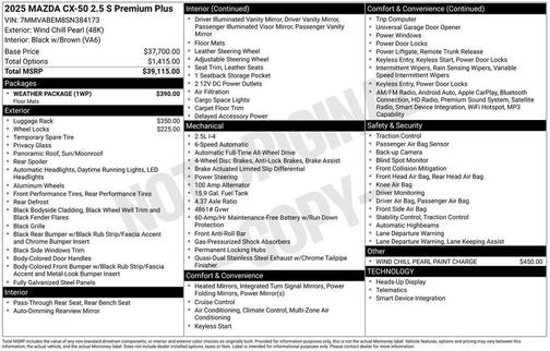 2025 Mazda CX-50 2.5 S Premium Plus Package