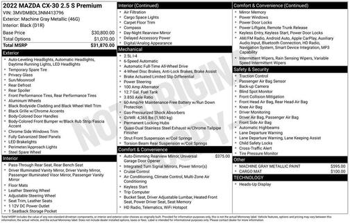 2022 Mazda CX-30 Premium Package