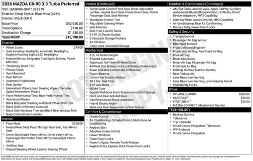 2026 Mazda CX-90 Preferred