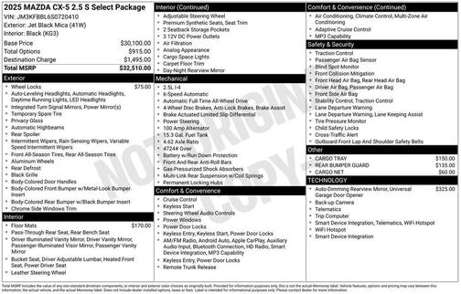 2025 Mazda CX-5 2.5 S Select Package