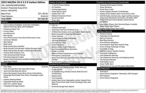 2023 Mazda CX-5 2.5 S Carbon Edition