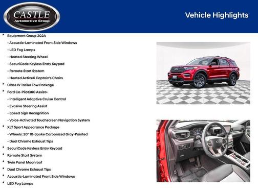 Red Metallic 2024 Ford Explorer XLT
