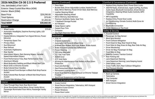 2026 Mazda CX-30 Preferred