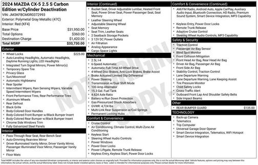 Polymetal Gray Metallic 2024 Mazda CX-5 Carbon Edition