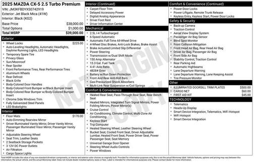 2025 Mazda CX-5 2.5 Turbo Premium Package