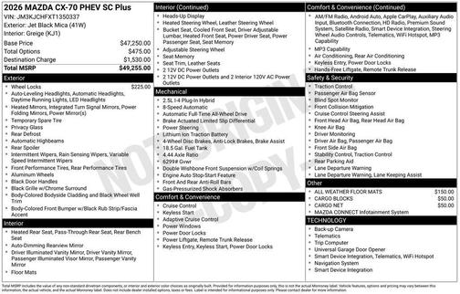 2026 Mazda CX-70 SCP