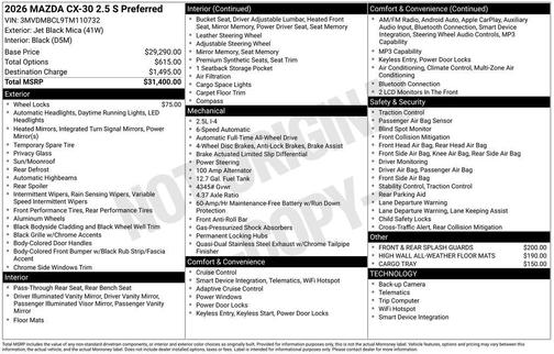 2026 Mazda CX-30 Preferred