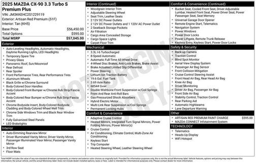 2025 Mazda CX-90 3.3 Turbo S Premium Plus Package