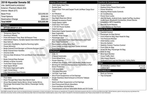 2018 Hyundai SONATA SE