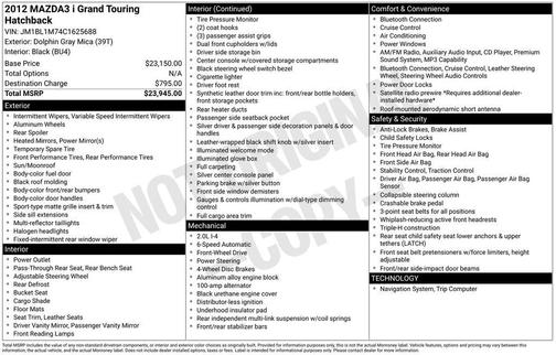 2012 Mazda Mazda3 i Grand Touring