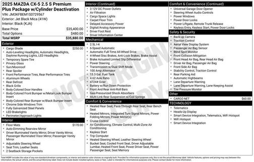 2025 Mazda CX-5 2.5 S Premium Plus Package