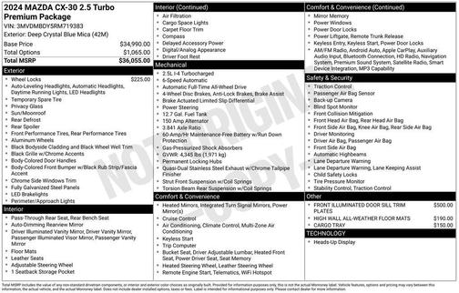 2024 Mazda CX-30 2.5 Turbo Premium Package