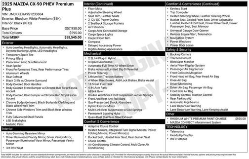 2025 Mazda CX-90 PHEV Premium Plus Package