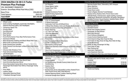 2024 Mazda CX-30 2.5 Turbo Premium Plus Package
