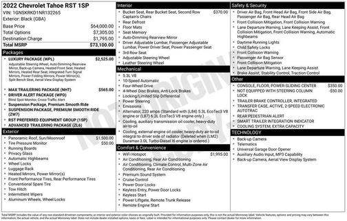 2022 Chevrolet Tahoe RST
