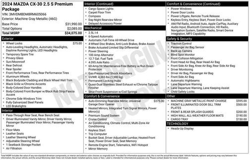 2024 Mazda CX-30 Premium Package