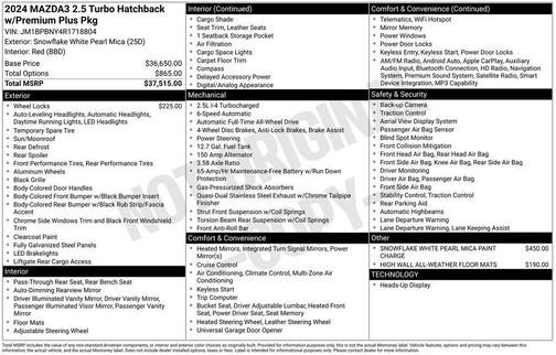 2024 Mazda Mazda3 AWD w/Premium Package