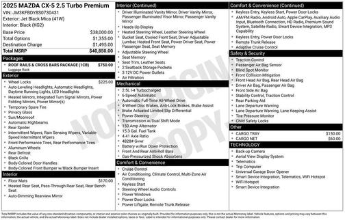 2025 Mazda CX-5 2.5 Turbo Premium Package