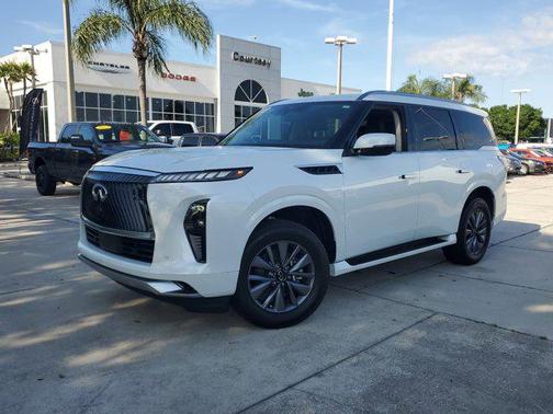 Radiant White 2025 INFINITI QX80 PURE