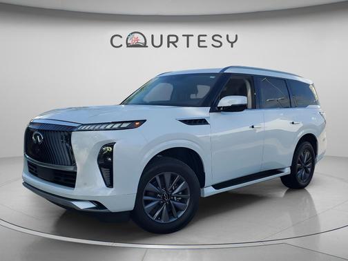 Radiant White 2025 INFINITI QX80 PURE