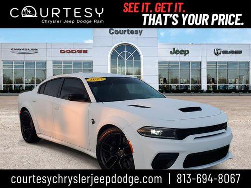 White Knuckle Clearcoat 2023 Dodge Charger SRT Hellcat Widebody Jailbreak