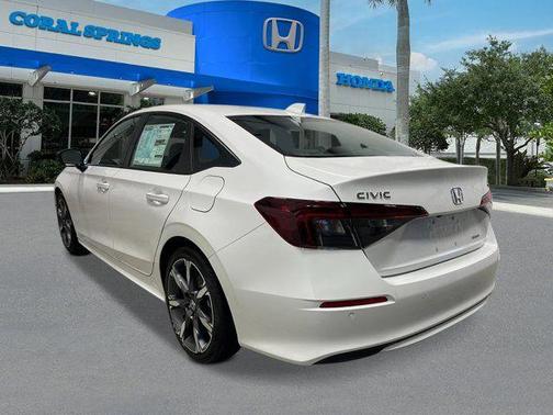 Platinum White Pearl 2026 Honda Civic Hybrid Sport Touring