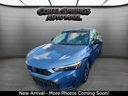 Blue 2025 Honda Civic Hybrid