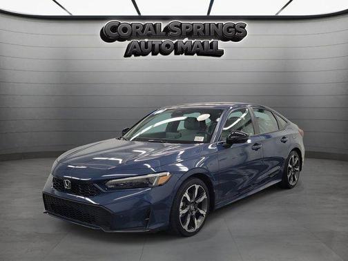 Blue 2025 Honda Civic Hybrid