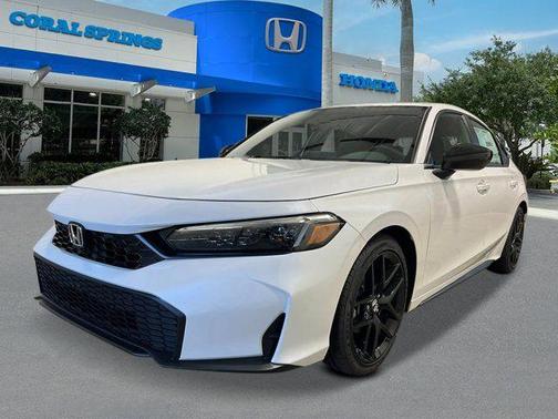 Platinum White Pearl 2026 Honda Civic Sport