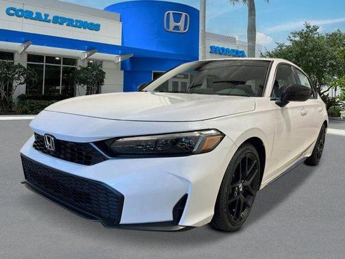 Platinum White Pearl 2026 Honda Civic Sport