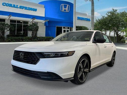 Platinum White Pearl 2026 Honda Accord Hybrid Sport