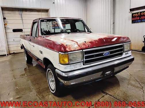 RED AND WHITE 1991 Ford F-150