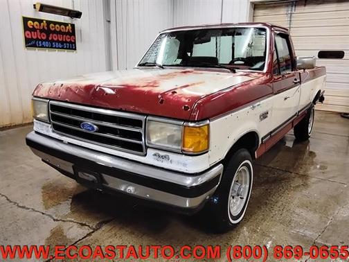 RED AND WHITE 1991 Ford F-150