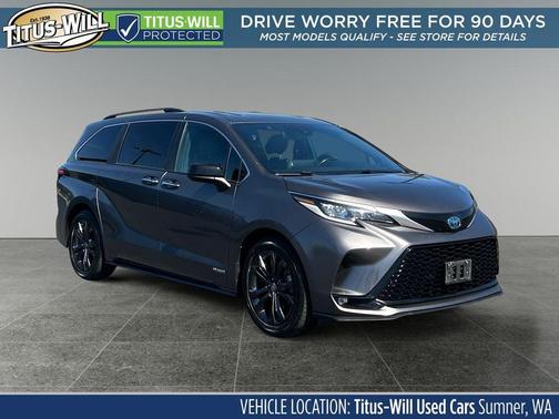 Predawn Gray Mica 2021 Toyota Sienna XSE 7 Passenger