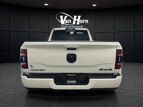 Pearl White 2022 RAM 3500 Limited Crew Cab 4x4 8' Box