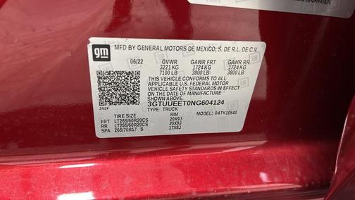 2022 GMC Sierra 1500 AT4