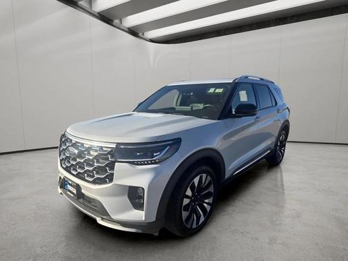 SPACE WHITE METALLIC 2025 Ford Explorer Platinum