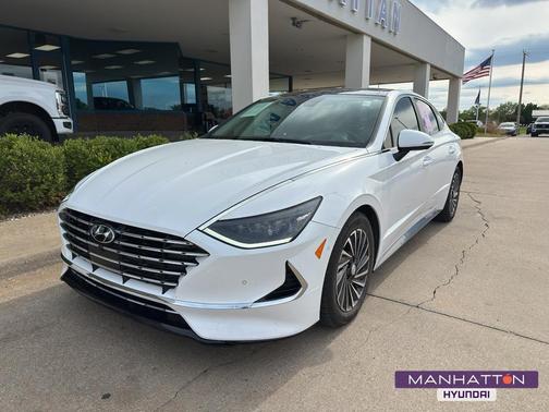 Serenity White 2023 Hyundai SONATA Hybrid Limited