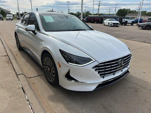 Serenity White 2023 Hyundai SONATA Hybrid Limited