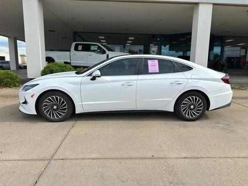 Serenity White 2023 Hyundai SONATA Hybrid Limited