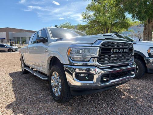Pearl White 2019 RAM 3500 Limited Mega Cab 4x4 6'4' Box