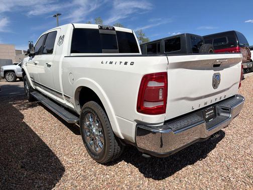 Pearl White 2019 RAM 3500 Limited Mega Cab 4x4 6'4' Box
