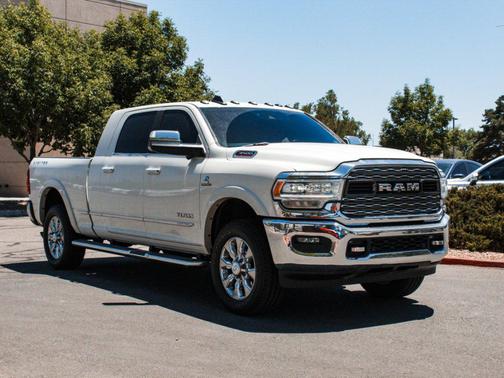 Pearl White 2019 RAM 3500 Limited Mega Cab 4x4 6'4' Box