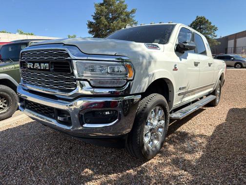 Pearl White 2019 RAM 3500 Limited Mega Cab 4x4 6'4' Box
