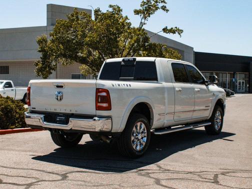 Pearl White 2019 RAM 3500 Limited Mega Cab 4x4 6'4' Box