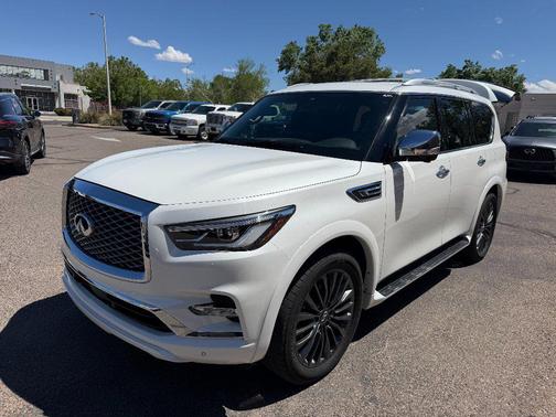 Moonstone White 2023 INFINITI QX80 SENSORY AWD