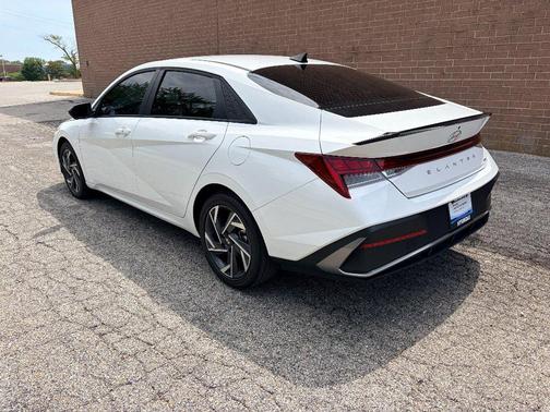 Serenity White 2025 Hyundai ELANTRA HEV SEL Sport