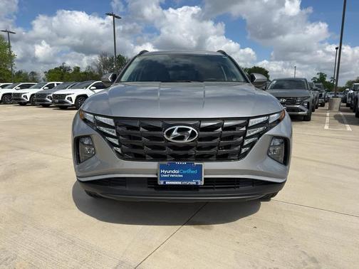 Shimmering Silver 2024 Hyundai TUCSON Hybrid Blue