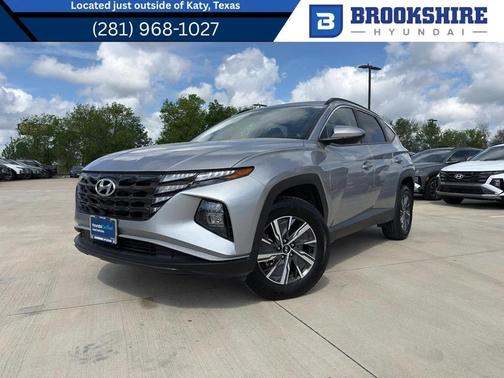 Shimmering Silver 2024 Hyundai TUCSON Hybrid Blue